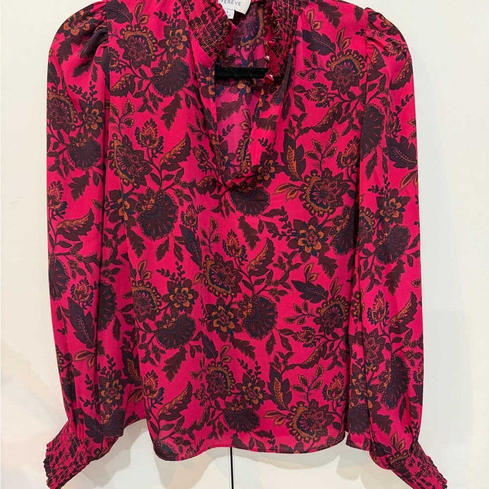 Evereve Smocked Pink Blouse